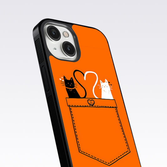 Black & White Cat In Pocket Glass Case For Nothing Phone 1