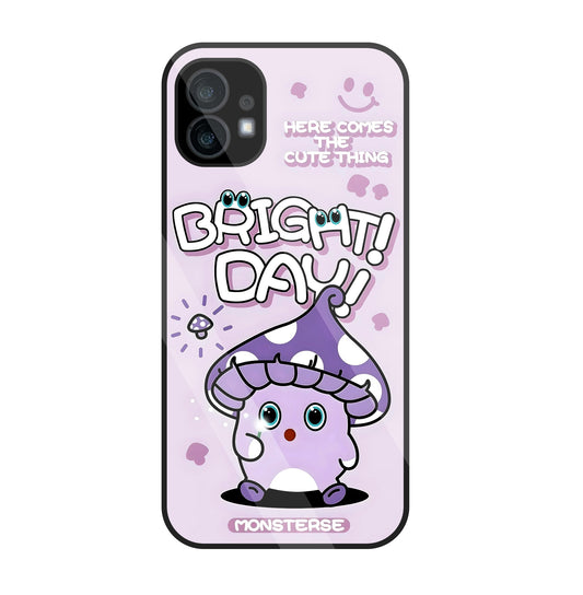 Bright Day Purple Monster Glass Case For Nothing Phone 1