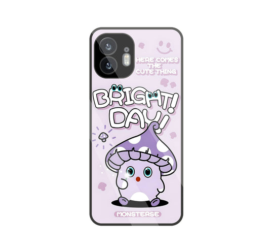 Bright Day Purple Monster Glass Case For Nothing Phone 2