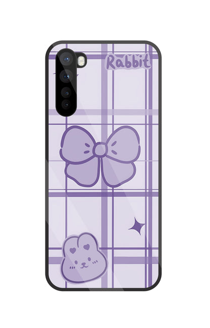 Butterfly Checked Pattern Glass Case For OnePlus Nord