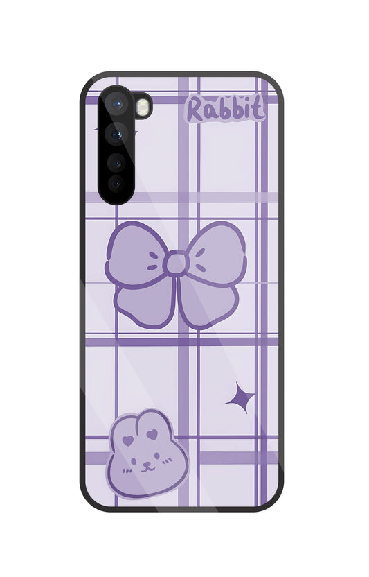 Butterfly Checked Pattern Glass Case For OnePlus Nord