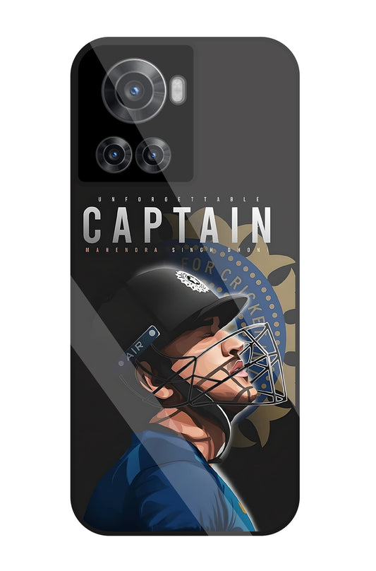 Captain MS Dhoni Glass Case For OnePlus 10R