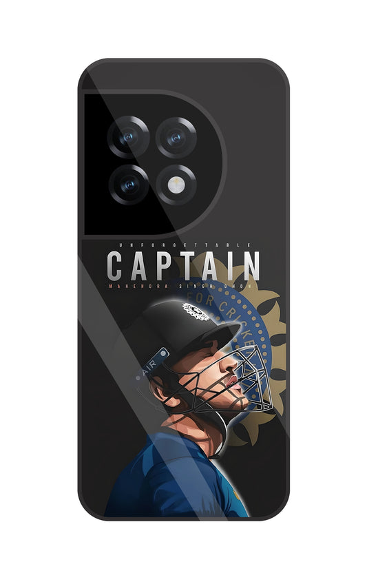 Captain MS Dhoni Glass Case For OnePlus 11R