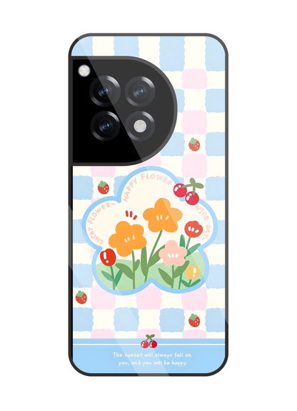 Cherry Blossom Glass Case For OnePlus 12R