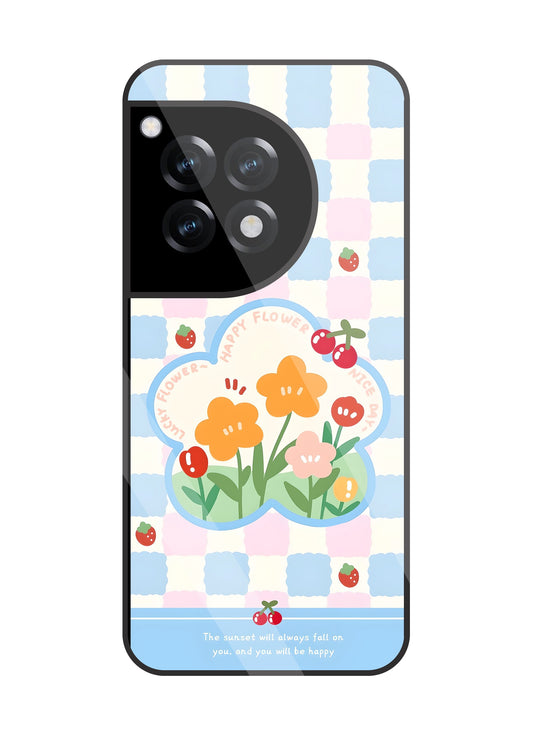 Cherry Blossom Glass Case For OnePlus 12R