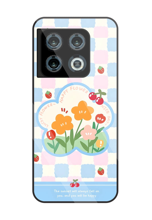 Cherry Blossom Glass Case For OnePlus 10 Pro