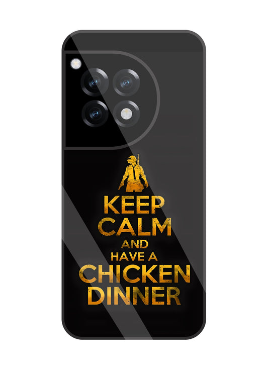 Chicken Dinner Glass Case For OnePlus 12R