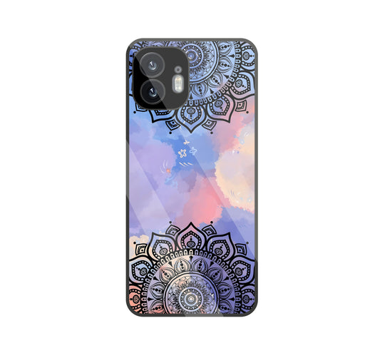Colorful Mandala Pattern glass Case For Nothing Phone 2