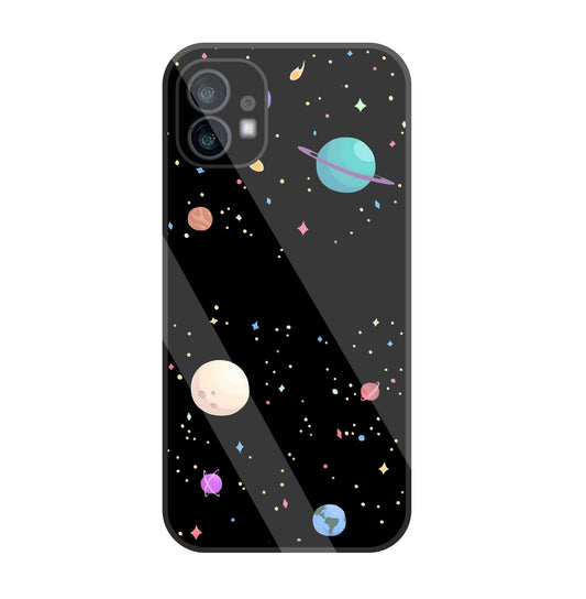 Colorful Space Glass Case For Nothing Phone 1