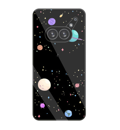 Colorful Space Glass Case For Nothing Phone 2A