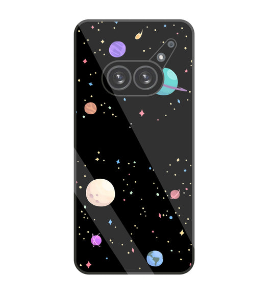 Colorful Space Glass Case For Nothing Phone 2A