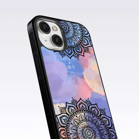 Colorful Mandala Pattern Glass Case For OnePlus Nord