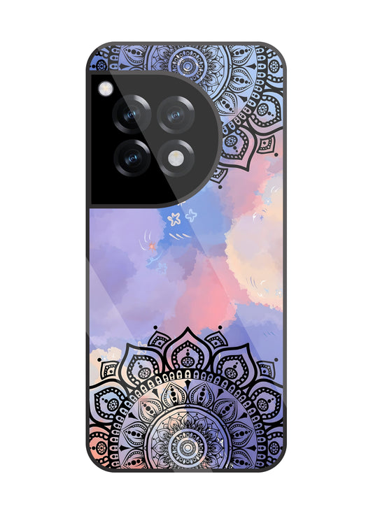Colorful Mandala Pattern Glass Case For OnePlus 12R