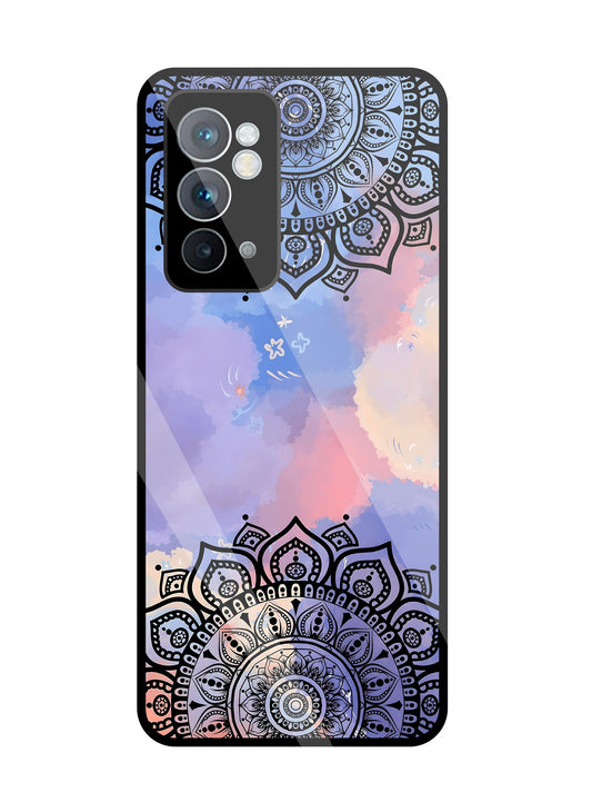Colorful Mandala Pattern Glass Case For OnePlus 9RT