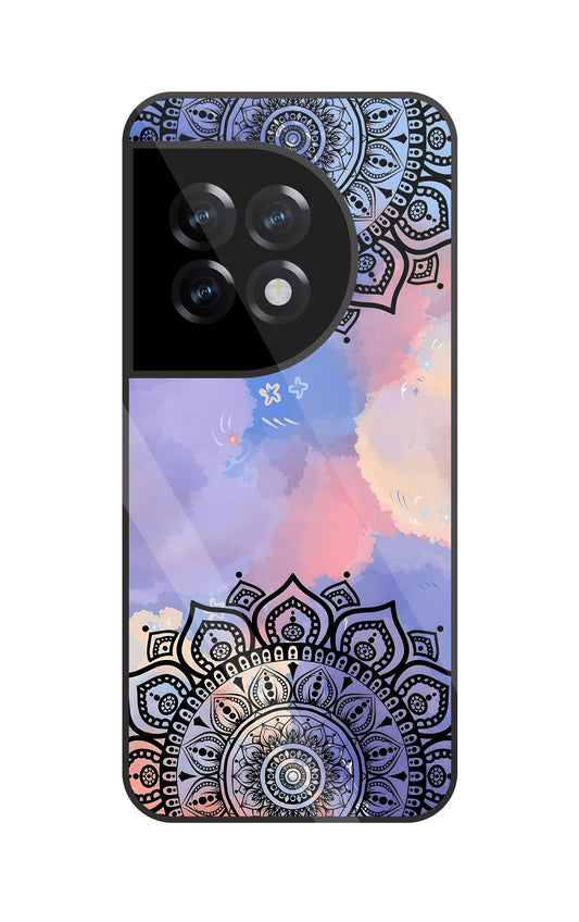 Colorful Mandala Pattern Glass Case For OnePlus 11R