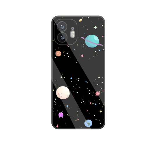 Colorful Space glass Case For Nothing Phone 2