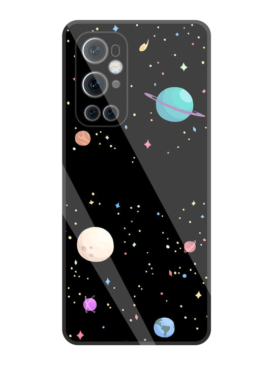Colorful Space Glass Case For OnePlus 9 Pro