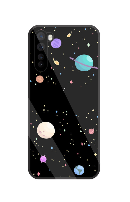 Colorful Space Glass Case For OnePlus Nord
