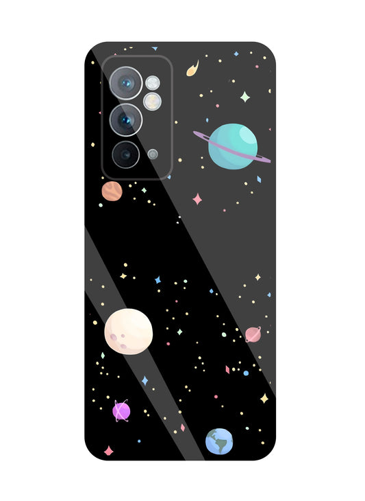 Colorful Space Glass Case For OnePlus 9RT