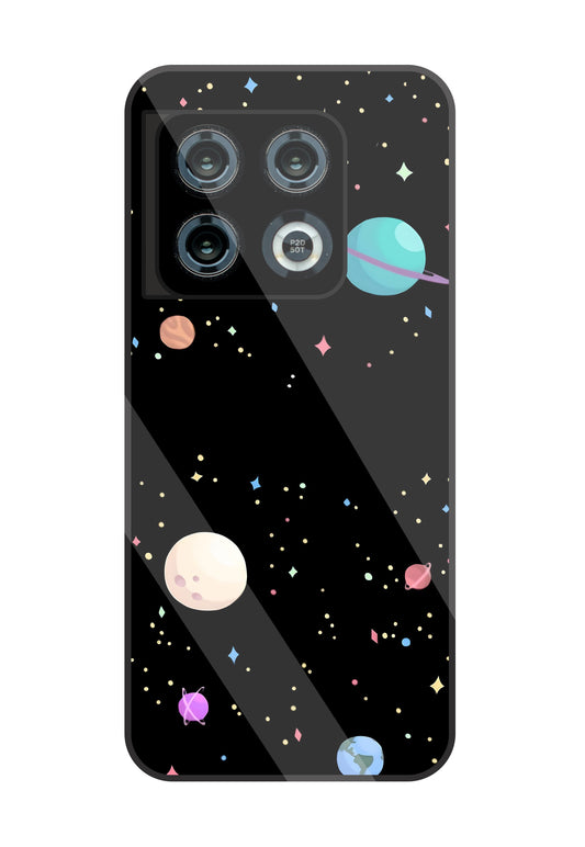 Colorful Space Glass Case For OnePlus 10 Pro