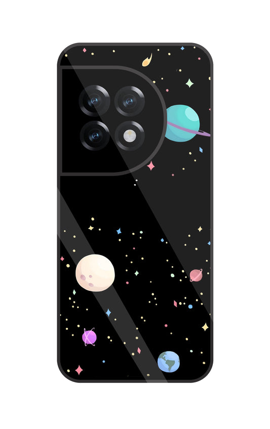 Colorful Space Glass Case For OnePlus 11R