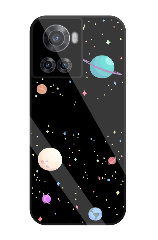 Colorful Space Glass Case For OnePlus 10R