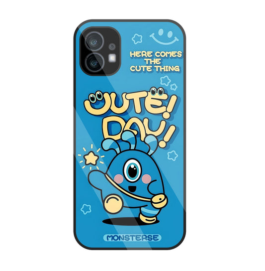 Cute Day! Monsterse Blue  Glass Case For Nothing Phone 1