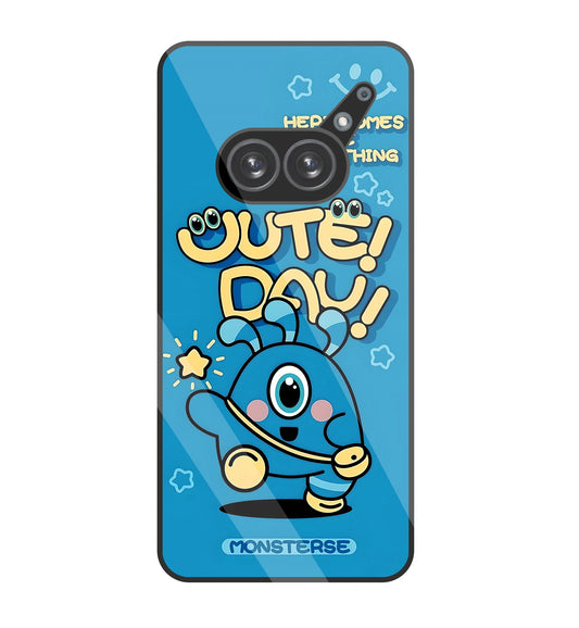 Cute Day! Monsterse Blue  Glass Case For Nothing Phone 2A