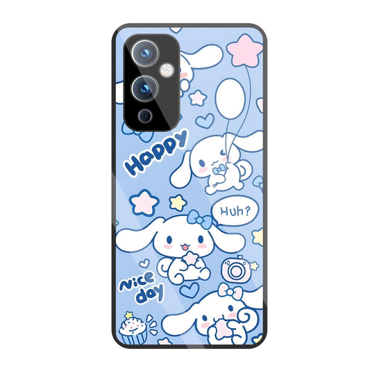 Cute Puppy Girl Glass Case For OnePlus 9