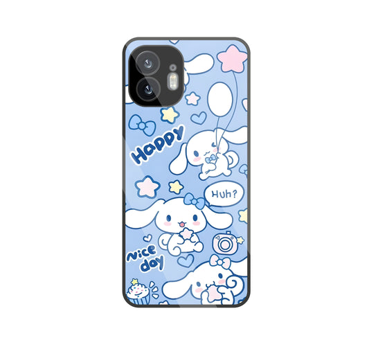 Cute Puppy Girl glass Case For Nothing Phone 2