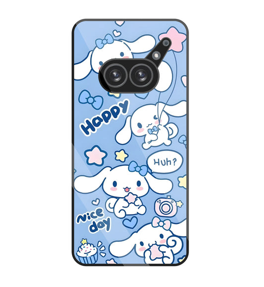 Cute Puppy Girl Glass Case For Nothing Phone 2A