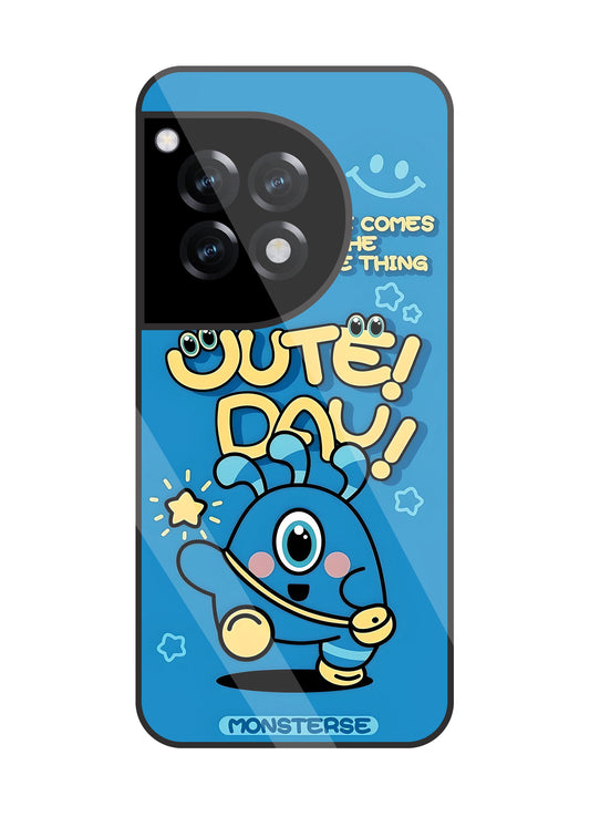Cute Day! Monsterse Blue Glass Case For OnePlus 12R