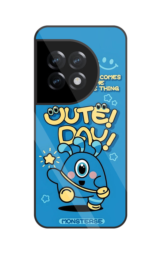 Cute Day! Monsterse Blue Glass Case For OnePlus 11R