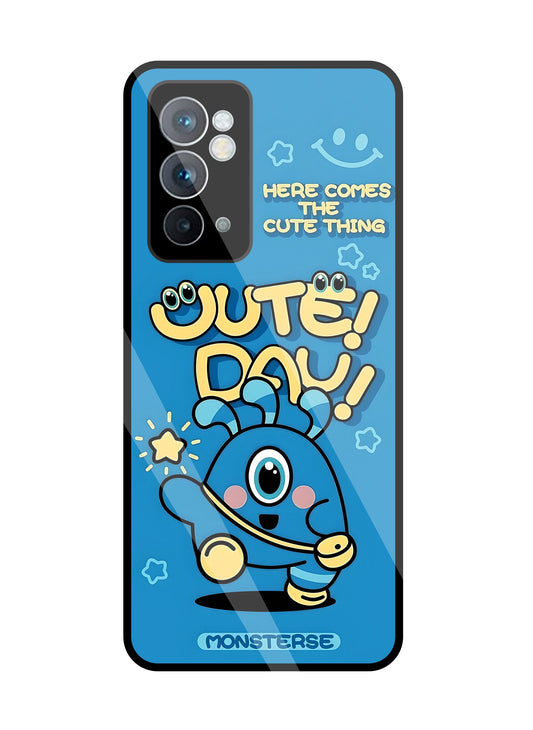 Cute Day! Monsterse Blue Glass Case For OnePlus 9RT