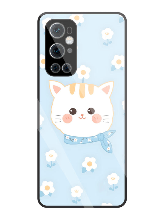 Cute Kitten Glass Case For OnePlus 9 Pro