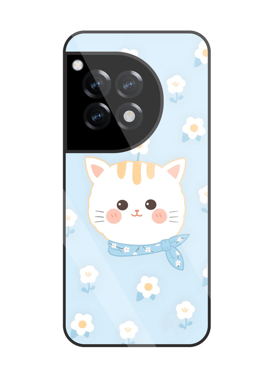 Cute Kitten Glass Case For OnePlus 12R