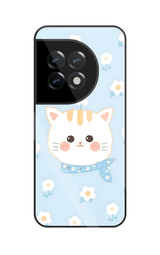Cute Kitten Glass Case For OnePlus 11R