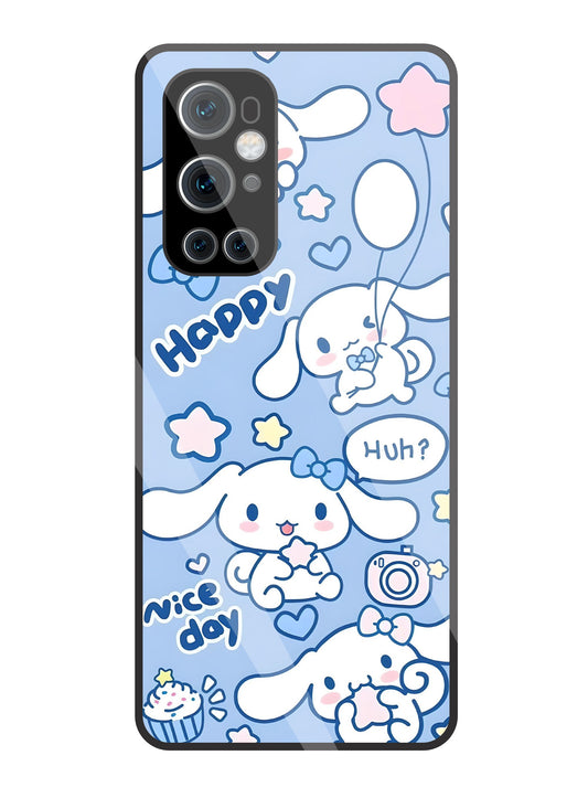 Cute Puppy Girl Glass Case For OnePlus 9 Pro