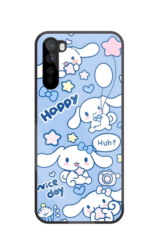 Cute Puppy Girl Glass Case For OnePlus Nord