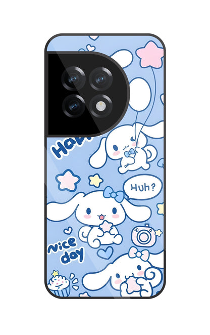 Cute Puppy Girl Glass Case For OnePlus 11R