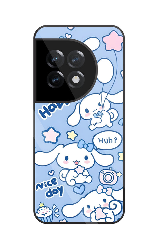 Cute Puppy Girl Glass Case For OnePlus 11R
