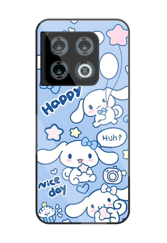 Cute Puppy Girl Glass Case For OnePlus 10 Pro