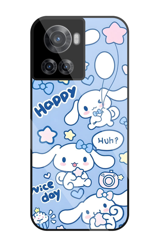 Cute Puppy Girl Glass Case For OnePlus 10R