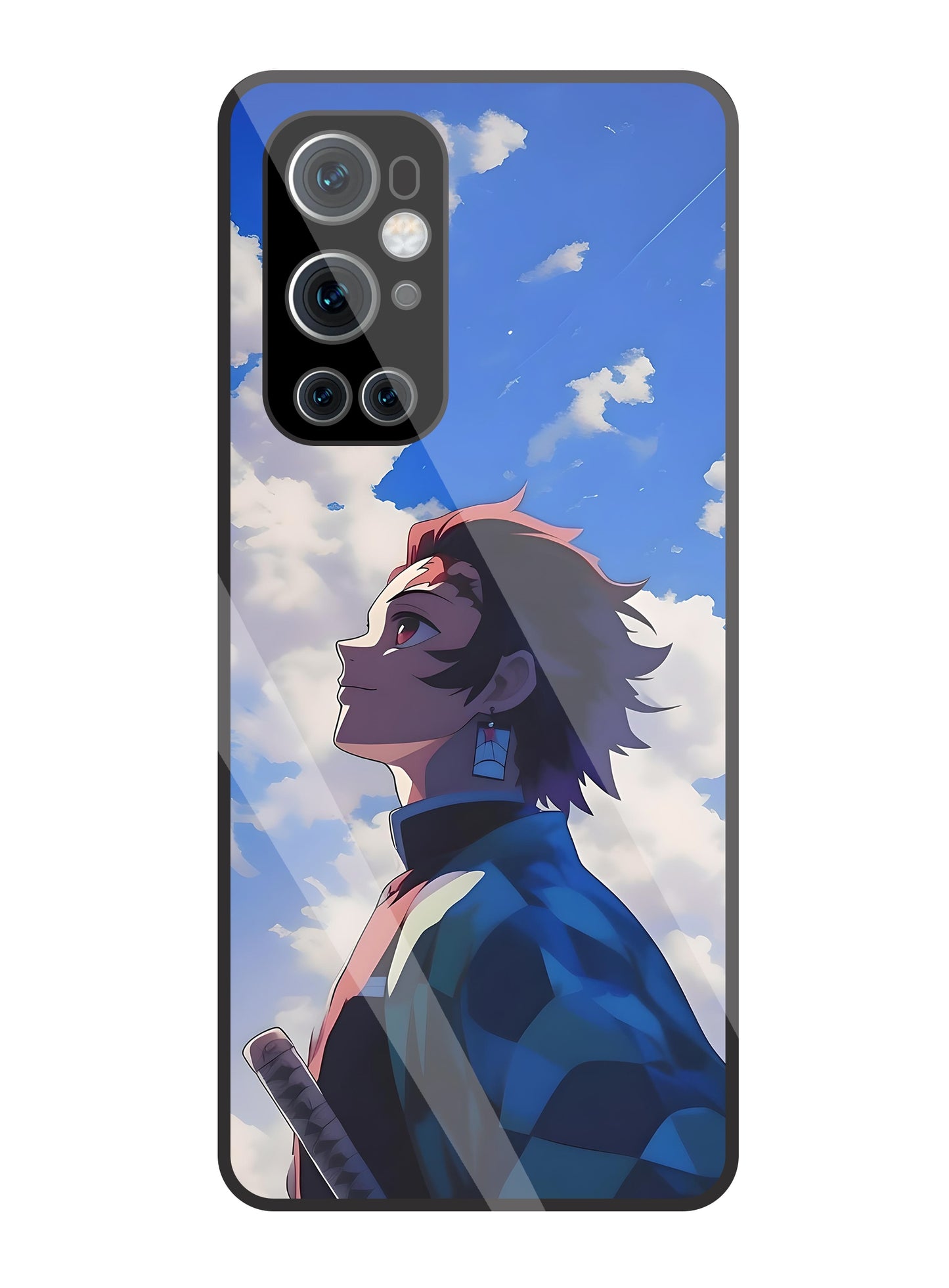 Demon Slayer-Tanjiro Kamado Glass Case For OnePlus 9 Pro