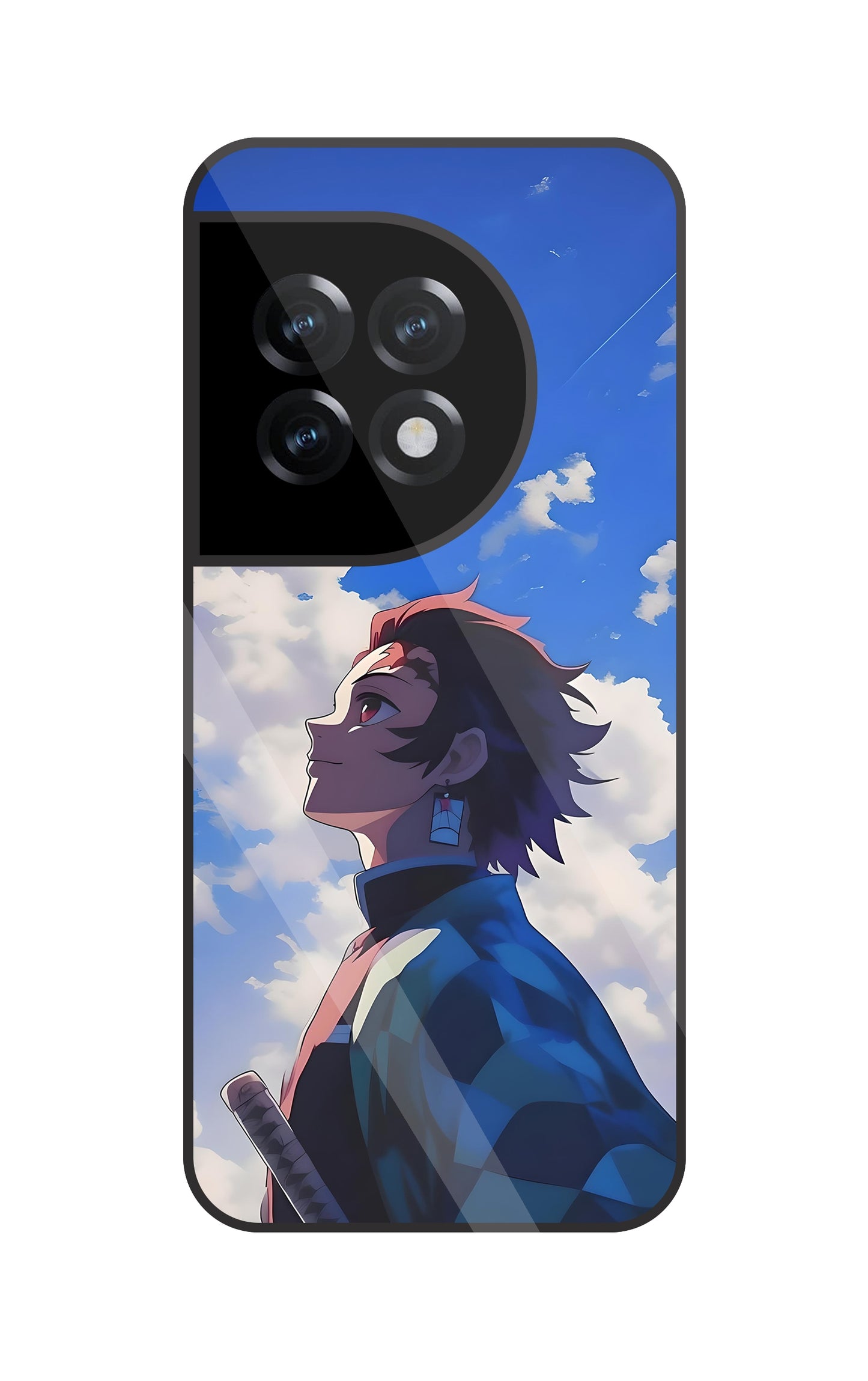 Demon Slayer-Tanjiro Kamado Glass Case For OnePlus 11R