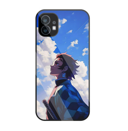 Demon Slayer-Tanjiro Kamado Glass Case For Nothing Phone 1
