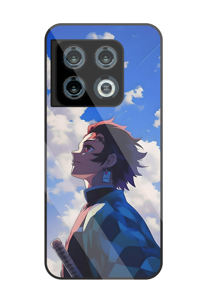 Demon Slayer-Tanjiro Kamado Glass Case For OnePlus 10 Pro
