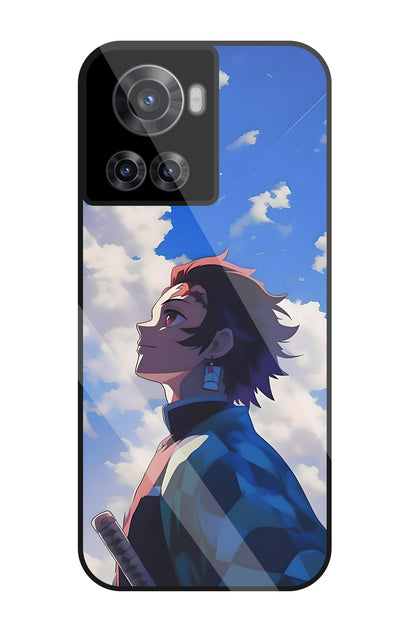 Demon Slayer-Tanjiro Kamado Glass Case For OnePlus 10R