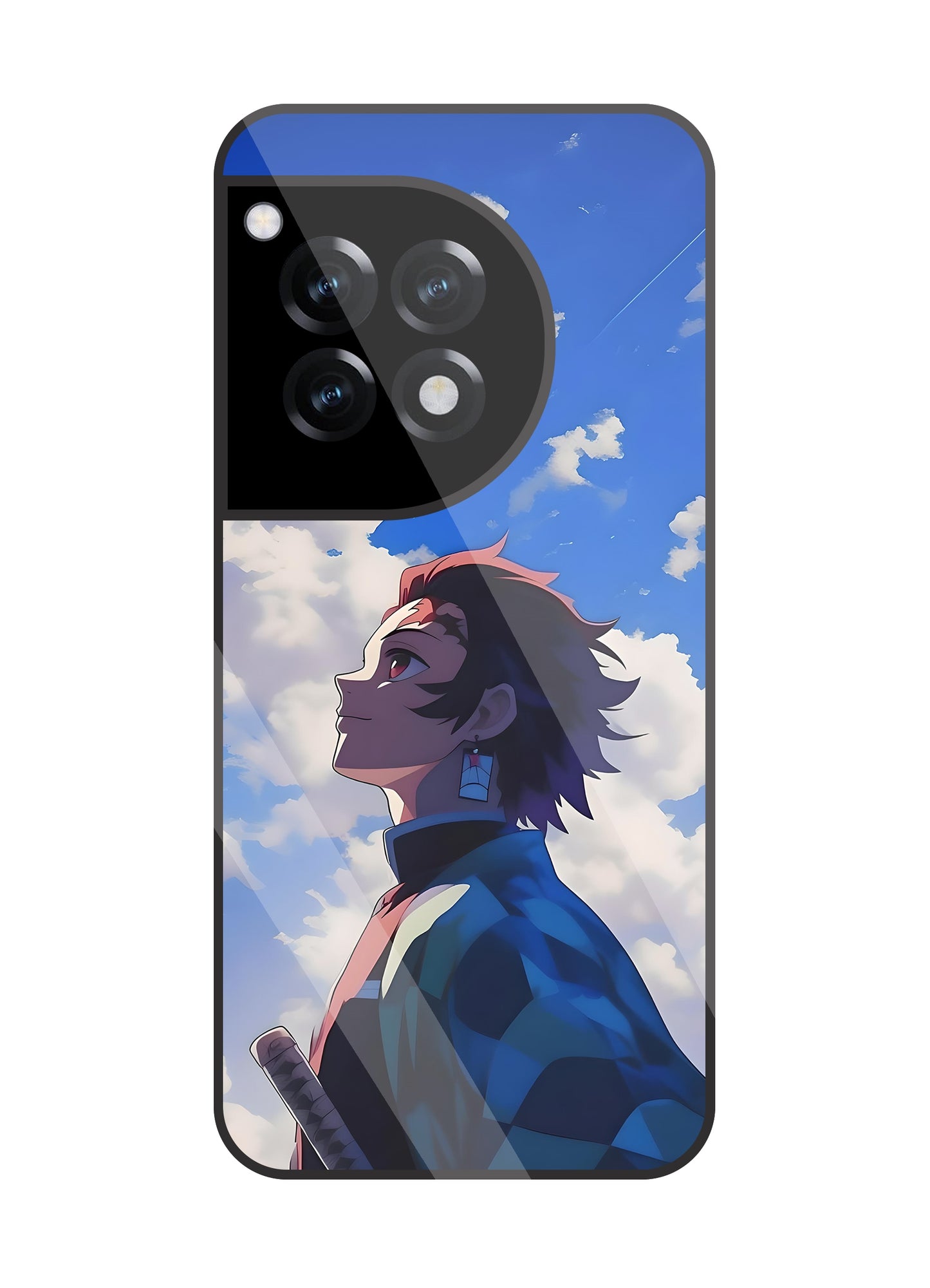 Demon Slayer-Tanjiro Kamado Glass Case For OnePlus 12R