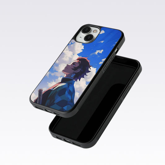 Demon Slayer-Tanjiro Kamado Glass Case For OnePlus Nord